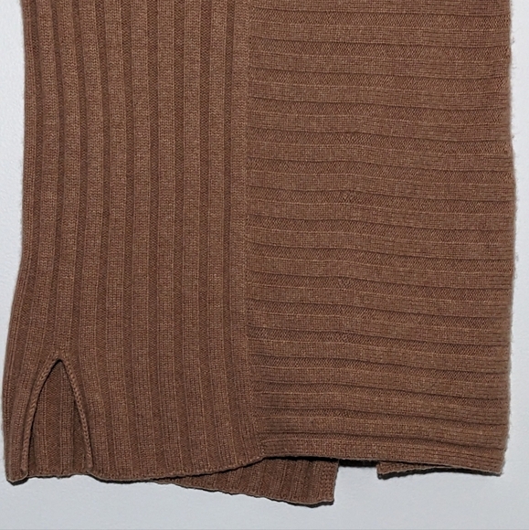 Vince Mixed Rib Wool & Cashmere Sleeveless Turtleneck Sweater Pink Size XS - Picture 6 of 11